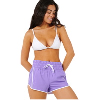 Womens High Waist Retro 3" Volley Shorts